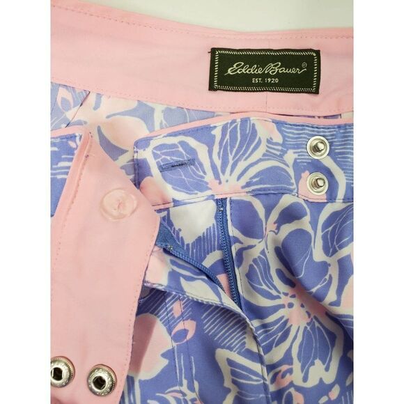 Eddie Bauer Floral Hawaiian Print Swim Active Quick Dry Resort Vacation Shorts - Picture 7 of 10